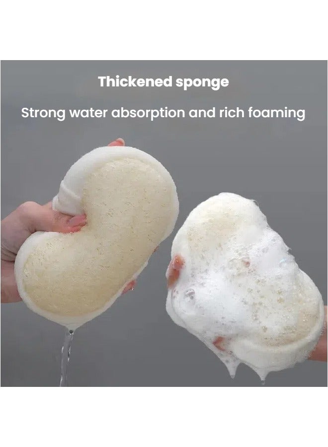 Natural Loofah Shower Sponge Body Washing Bath Pad Multicolour 14.5x4.5x10cm - Image 2