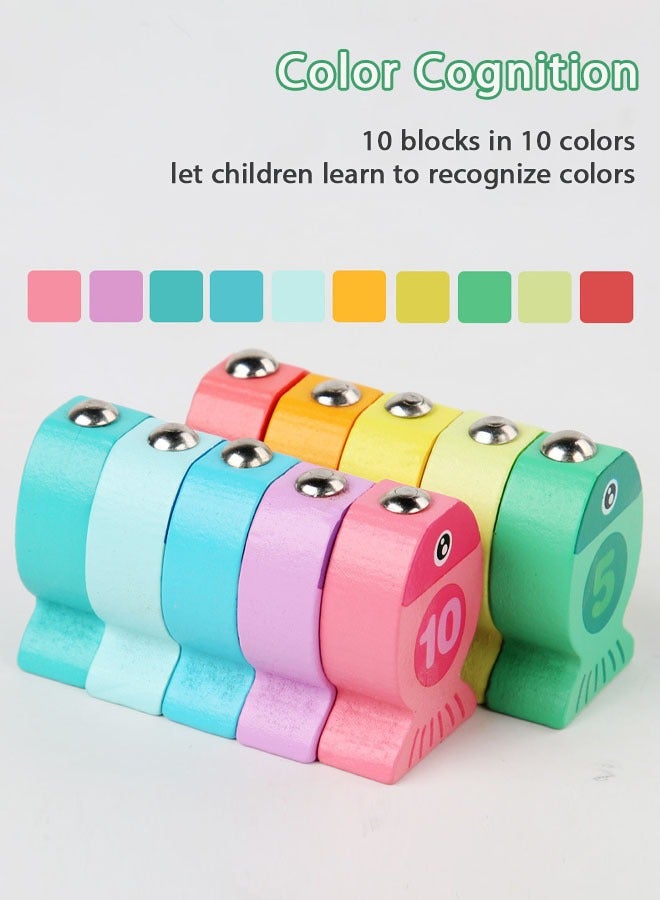 Magnetic Wooden Fishing Game Toys for Toddlers,Wooden Fish Magnets Fishing Learning Color Sorting Puzzle Montessori Preschool Educational Fine Motor Skills for 3 4 5 Years Old Boys Girls - Image 5