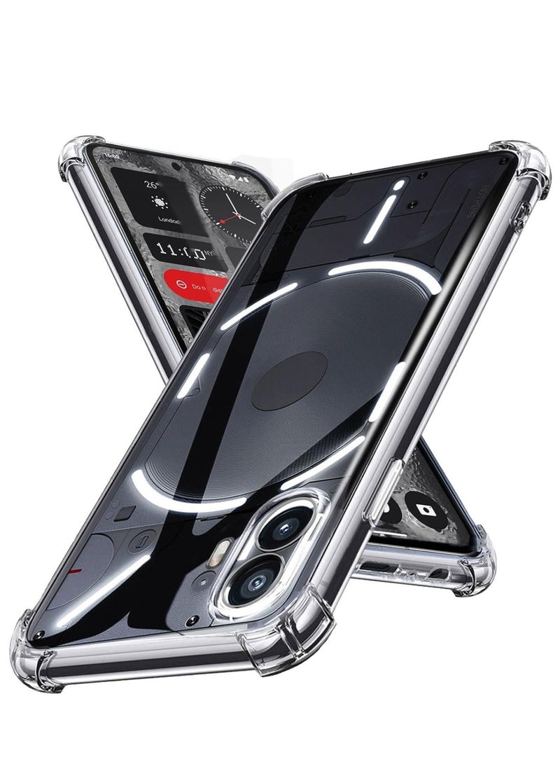 Techie غطاء خلفي شفاف واقٍ لهاتف Nothing Phone 2 مصنوع من مادة TPU الناعمة ومقاوم للصدمات ومضاد لبصمات الأصابع - Image 1