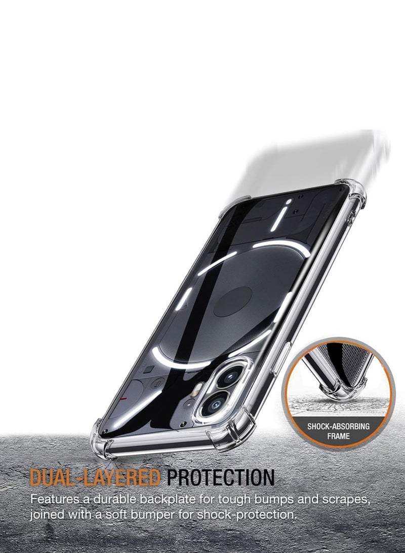 Techie غطاء خلفي شفاف واقٍ لهاتف Nothing Phone 2 مصنوع من مادة TPU الناعمة ومقاوم للصدمات ومضاد لبصمات الأصابع - Image 3