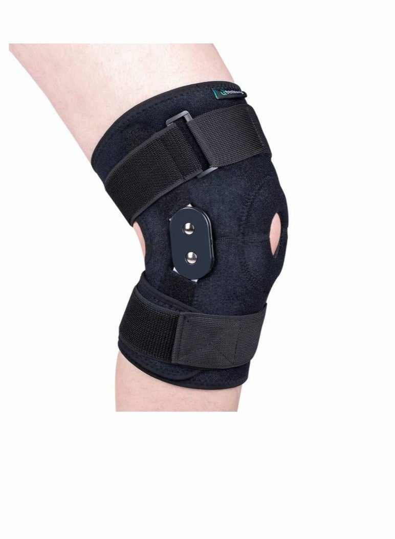 Adjustable Hinged Knee Brace for Men and Women with Side Stabilizers Open Patella Design for Arthritis Pain Relief and Injury Recovery - Image 1