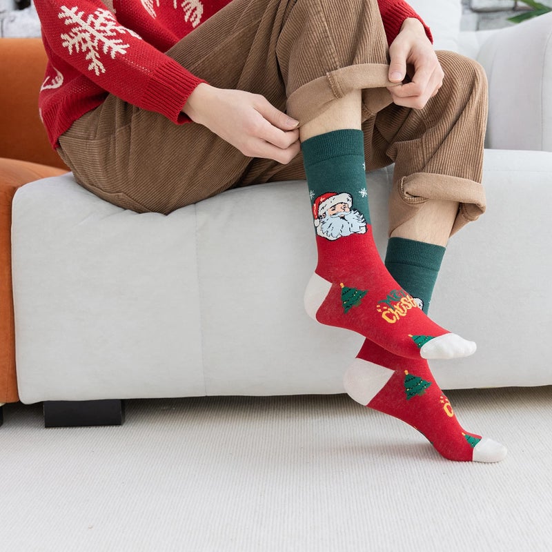 Jeasona Mens Christmas Socks Christmas Gifts for Men Funny Fun Dress Socks - Image 3