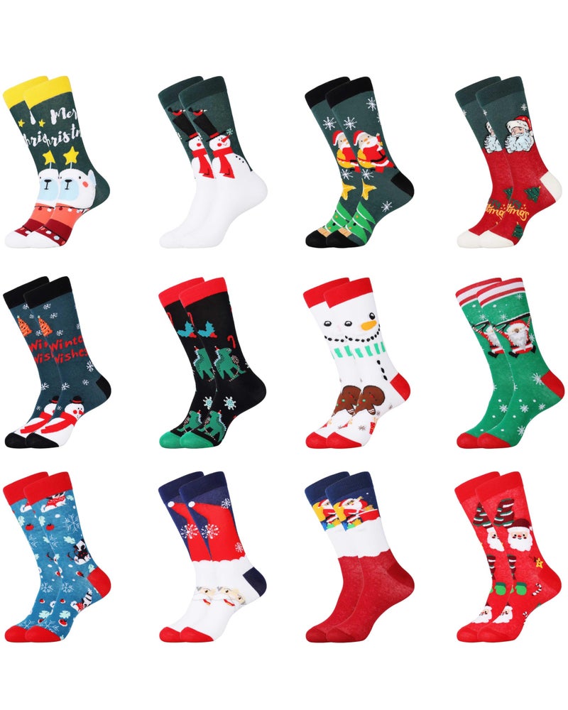 Jeasona Mens Christmas Socks Christmas Gifts for Men Funny Fun Dress Socks - Image 1