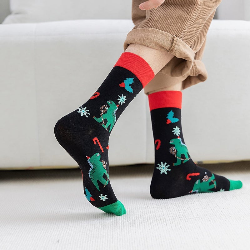 Jeasona Mens Christmas Socks Christmas Gifts for Men Funny Fun Dress Socks - Image 5