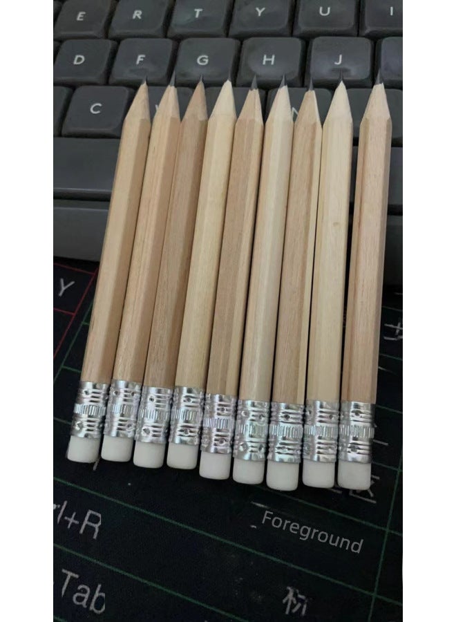 FANZE Log Short Pencil With Rubber Golf Pencil Hexagon Round Pole Hotel Meeting Pencil - Image 3