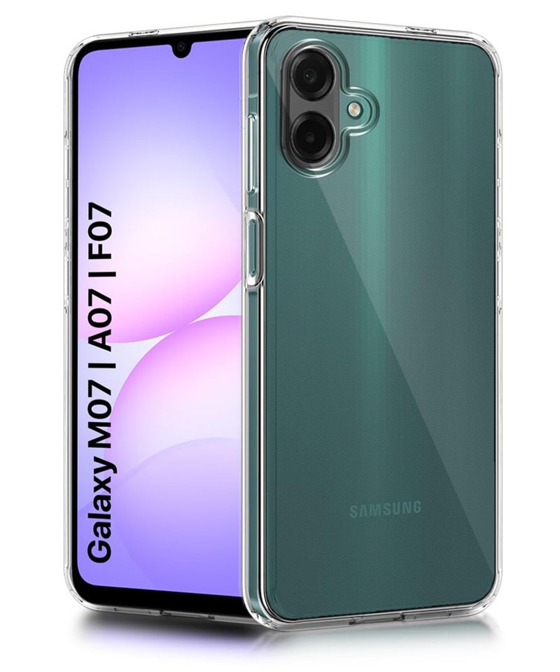 WOW Imagine غطاء خلفي شفاف WOW IMAGINE لهاتف Samsung Galaxy M17e 5G | F70e 5G | M07 | F07 | A07 | A07 5G | حماية كاملة للجهاز والكاميرا مع صدمة مقاومة من TPU السيليكوني – شفاف - Image 1