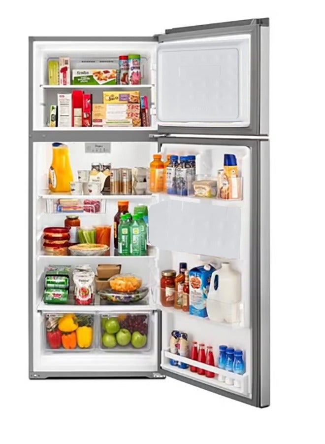 W.BOX 128 Liters Silver Double Door Refrigerator 4.5 Cu.ft. Silver | WBR138WS - Image 2