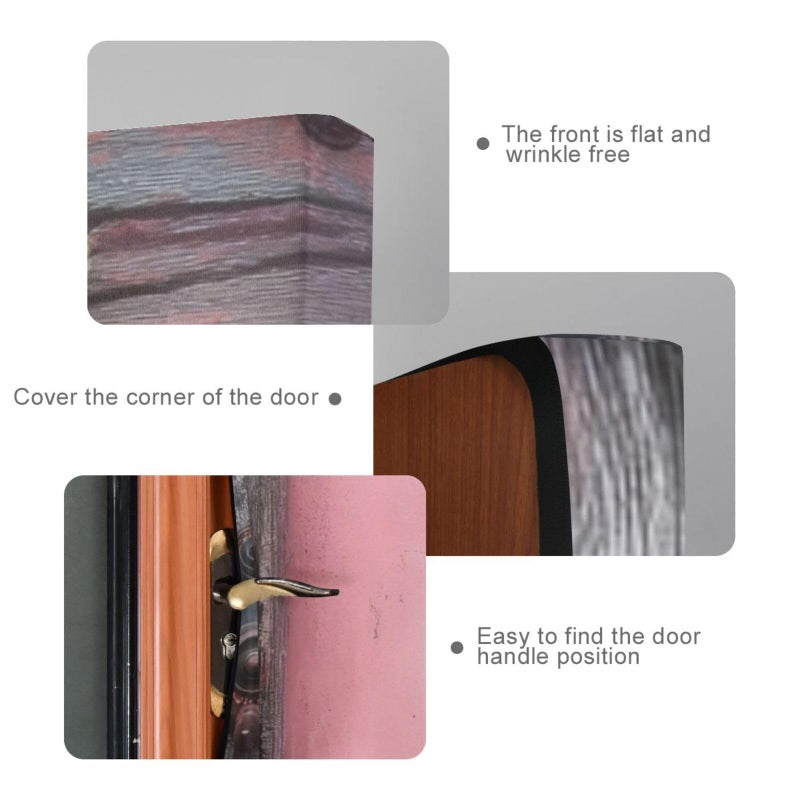 Burbuja Valentine Flowers Pink Wood Door Cover, Stretch Fabric Backdrop Door Porch Covers for Home Party Holidays Decoration, 35x79 In - Image 4