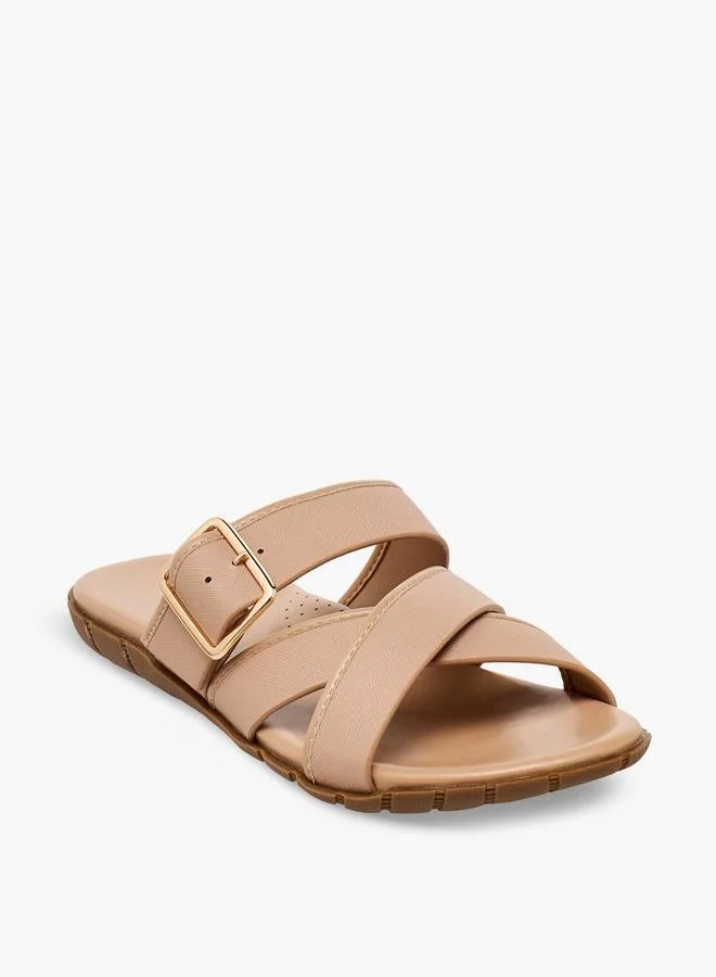 فلورا بيلا من شو إكسبرس Women Buckle Accent Cross Strap Sandals