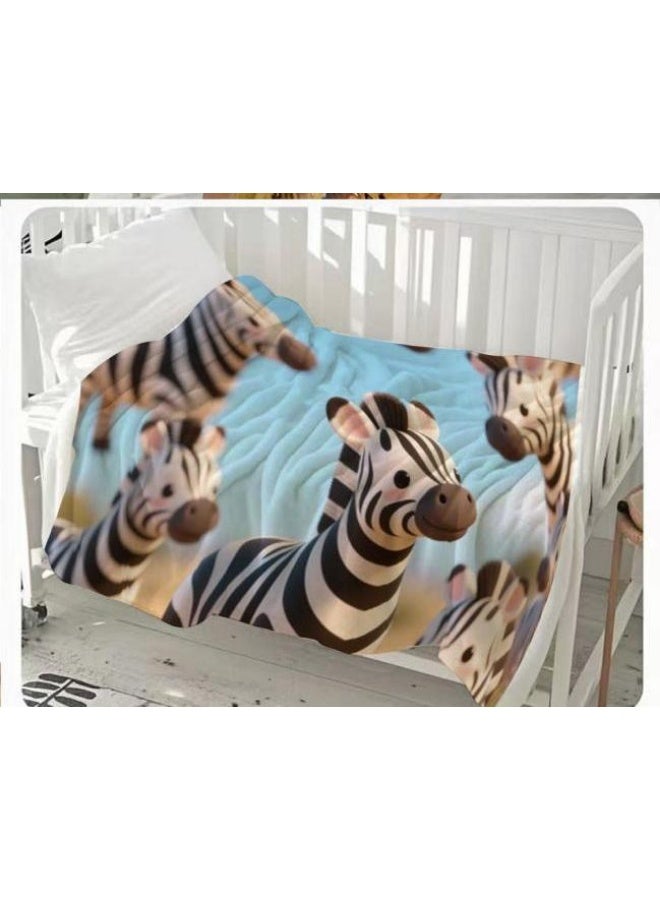 general Baby and children's cartoon flannel thin blanket (warm and comfortable, suitable for sleep, game use) 70cm*100cm - Image 1