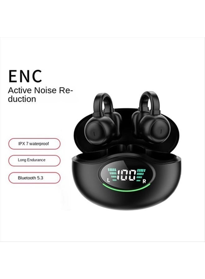 Jliyru Wireless Earbuds, Bluetooth Headphones, Open Ear Clip Sports Earbuds HiFi Audio True Wireless Earphones with Waterproof and Intelligent Noise Cancelling - Image 2