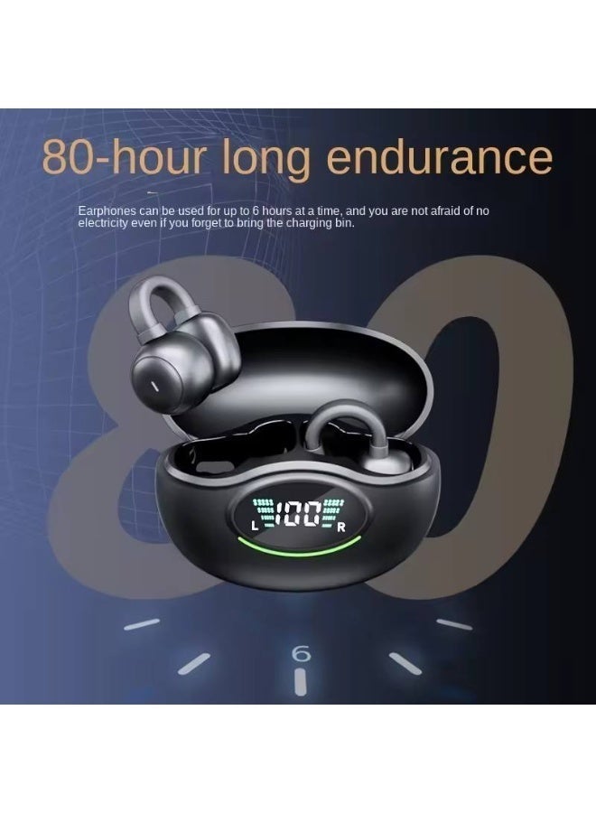 Jliyru Wireless Earbuds, Bluetooth Headphones, Open Ear Clip Sports Earbuds HiFi Audio True Wireless Earphones with Waterproof and Intelligent Noise Cancelling - Image 3