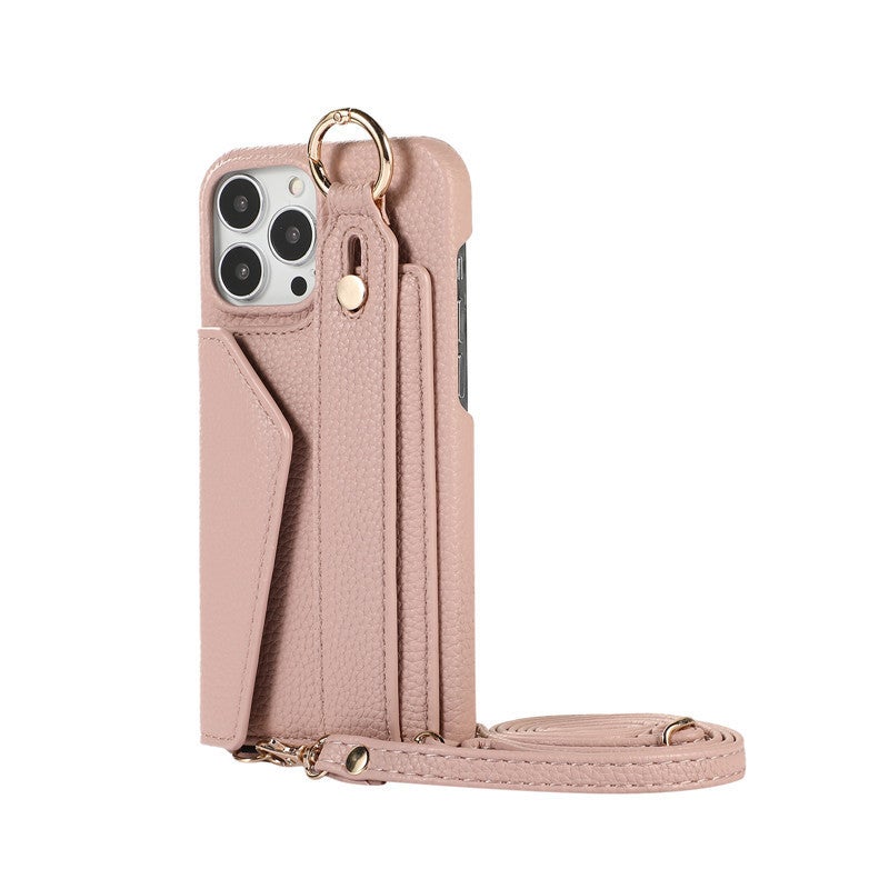 iPhone 14 Cover Leather Protective , for 14 Plus 14 Pro 14 Pro Max , Pink , for Work and School - Image 1
