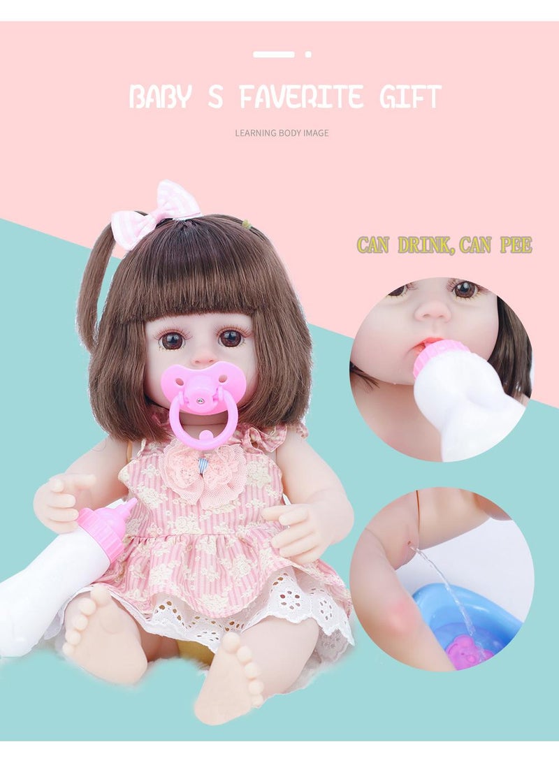 general Reborn Baby Doll Simulated Enamel Baby Doll Children's Toy 39cm - Image 4