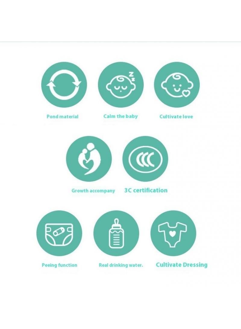 general Reborn Baby Doll Simulated Enamel Baby Doll Children's Toy 39cm - Image 2