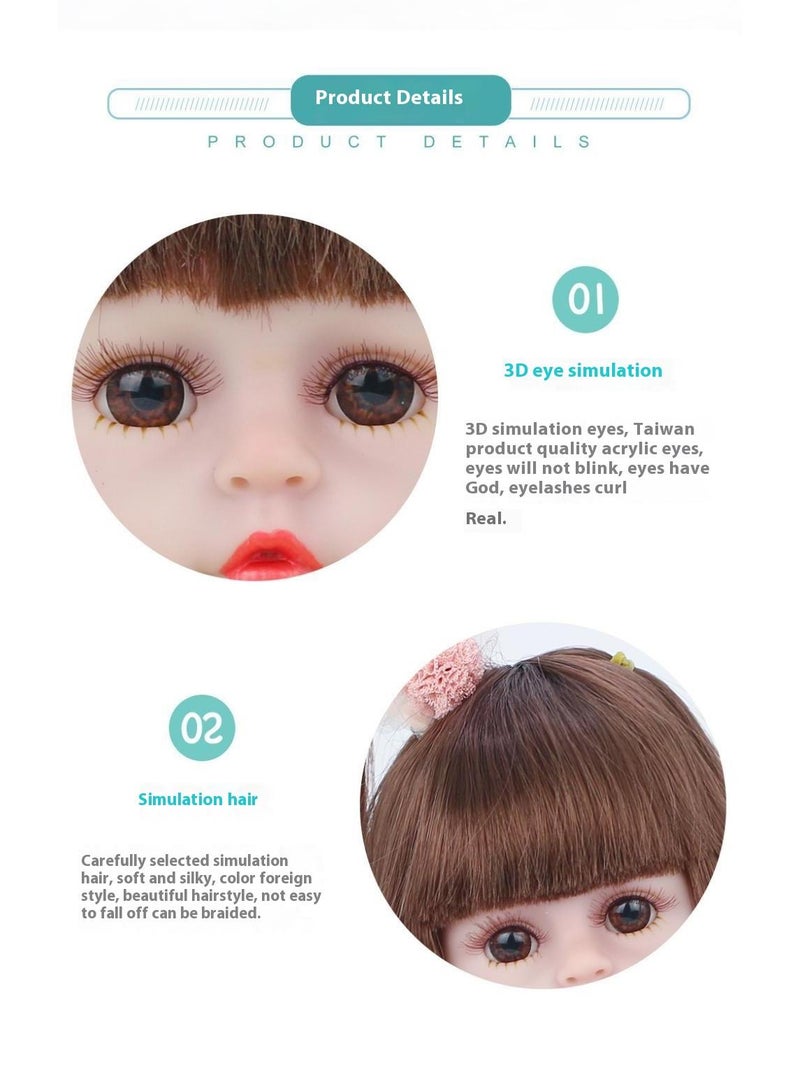 general Reborn Baby Doll Simulated Enamel Baby Doll Children's Toy 39cm - Image 5