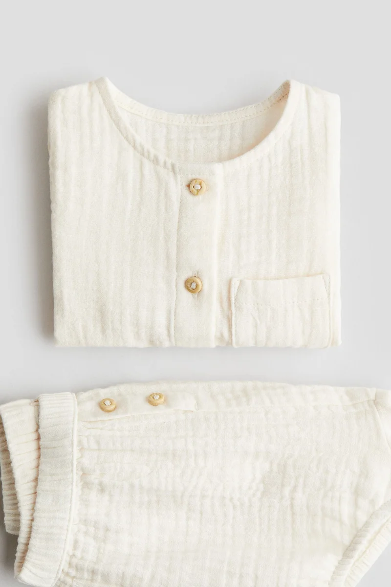 H&M 2-piece cotton muslin set