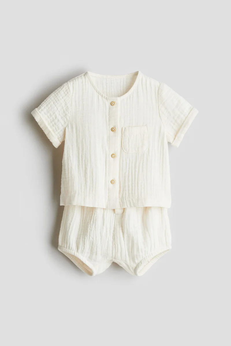 H&M 2-piece cotton muslin set
