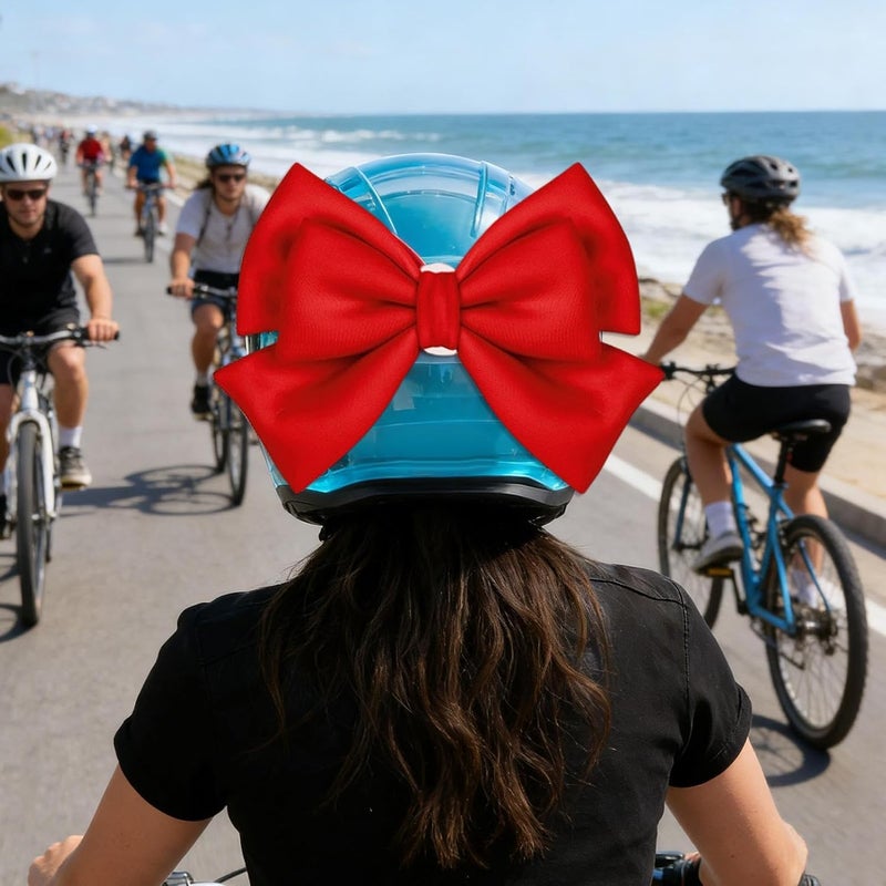 Cute Helmet Bow, Removable Adhesive Safety Hat, 3.9x3.9 Inches Suction Cup Bow with Decorative Feature, Fun Helmets Accessory, Helmet Decor with Stylish Design, Safety Gear for Women Girls - Image 3