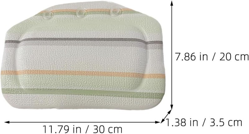 Lurrose Bath Pillow for Tub Neck and Headrest with Suction Cups, PVC Foam Bathtub Cushion for Soaking, Spa and Shower Use, Waterproof Support for Adults - Image 2
