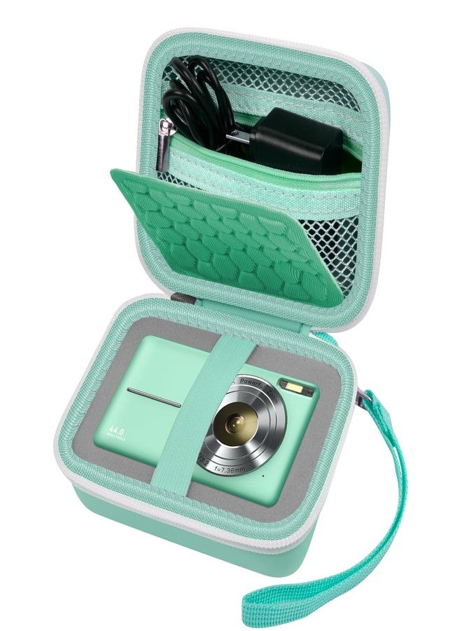 كومكيس جراب حماية لكاميرات Comecase AbergBest الرقمية عالية الدقة القابلة لإعادة الشحن، بدقة 21 ميجابكسل وشاشة LCD مقاس 2.7 بوصة، متوافق مع كاميرات Kodak Pixpro وCanon PowerShot ELPH 180/190 وSony DSCW800/DSCW830، مناسب للسفر - أخضر فاتح - Image 1