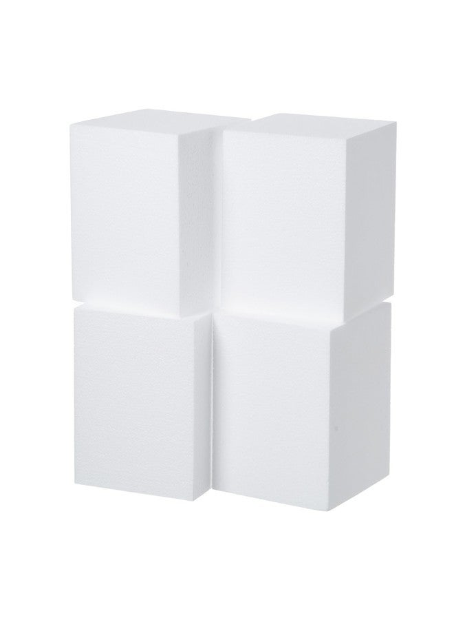 Crafare 4 Pack Craft Foam Blocks 6x6x6inch Polystyrene Brick Square for Arts School Projects Sculptures Floral Arrangements Modeling and Centerpieces - Image 1