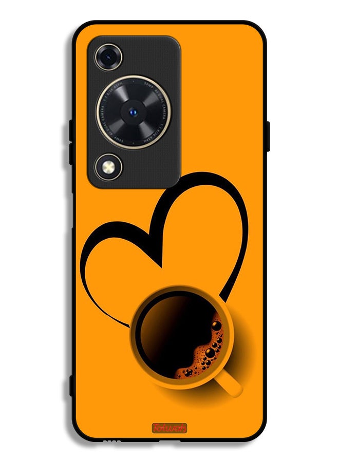 Tolwak Huawei Nova Y72S Protective Case Cover Coffee Cup Art