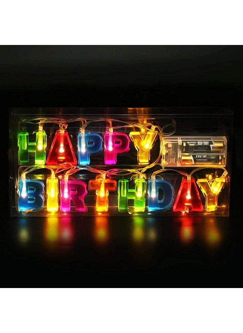 Generic NKB Traders Happy Birthday String Light for Diwali Flameless Smokeless LED Lights for Any FestivalDiwaliChristmasEventsHome Decoration Multicolor 15 metres  - Image 1