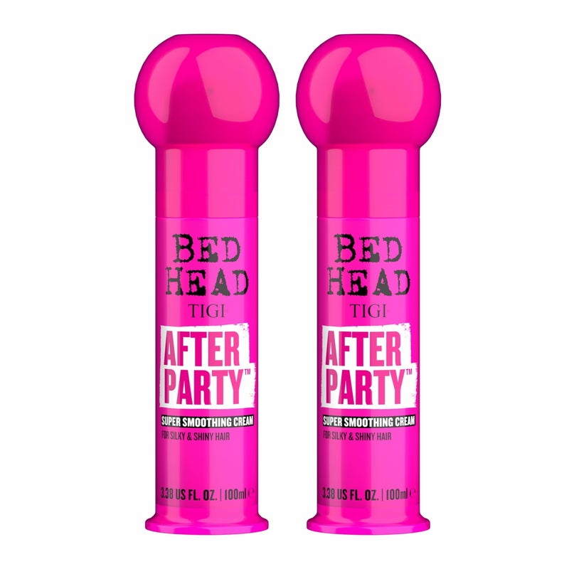 BED HEAD TIGI Bed Head After Party Smoothing Cream 2-Pack â€“ Ultimate Frizz Control Hair Care Products for Smooth, Shiny Hair, Summer Fruit Medley Scent, 3.38 Oz Ea - Image 1