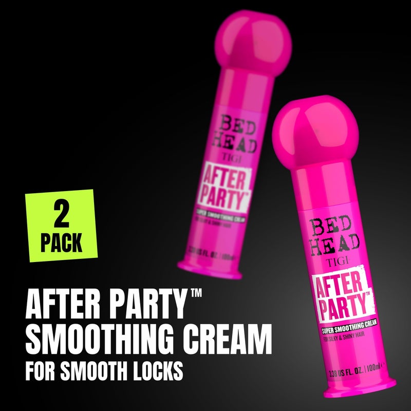 BED HEAD TIGI Bed Head After Party Smoothing Cream 2-Pack â€“ Ultimate Frizz Control Hair Care Products for Smooth, Shiny Hair, Summer Fruit Medley Scent, 3.38 Oz Ea - Image 2