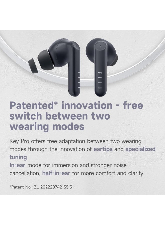 فيل FIIL Key Pro 2 Active Noise Cancellation In-ear Half-in-ear Headphone Bluetooth 5.4 Dual Mic Fast Charging Earbud Wireless Call Noising Reduction Low Latency - Image 2
