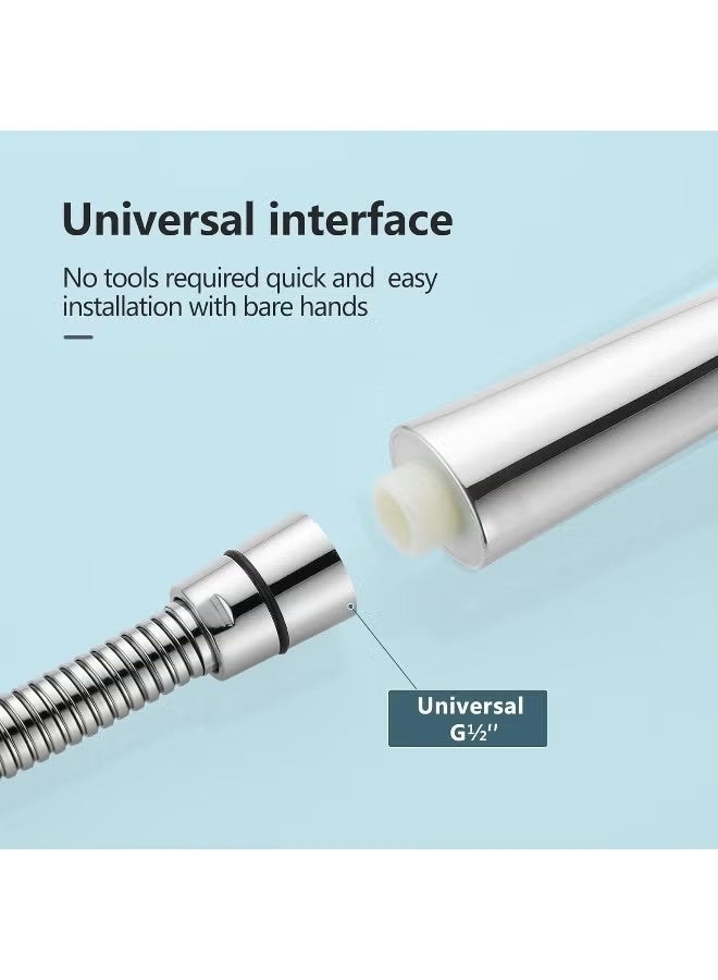 Beauenty High Pressure Massage Shower Head Set With Hose - Image 4