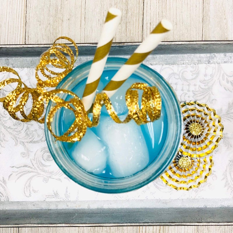 Outside the Box Pape Striped Paper Straws - Gold White - Christmas Holiday Wedding Anniversary Supply - 7.75 Inches - 50 Pack - Outside the Box Papers Brand - Image 3