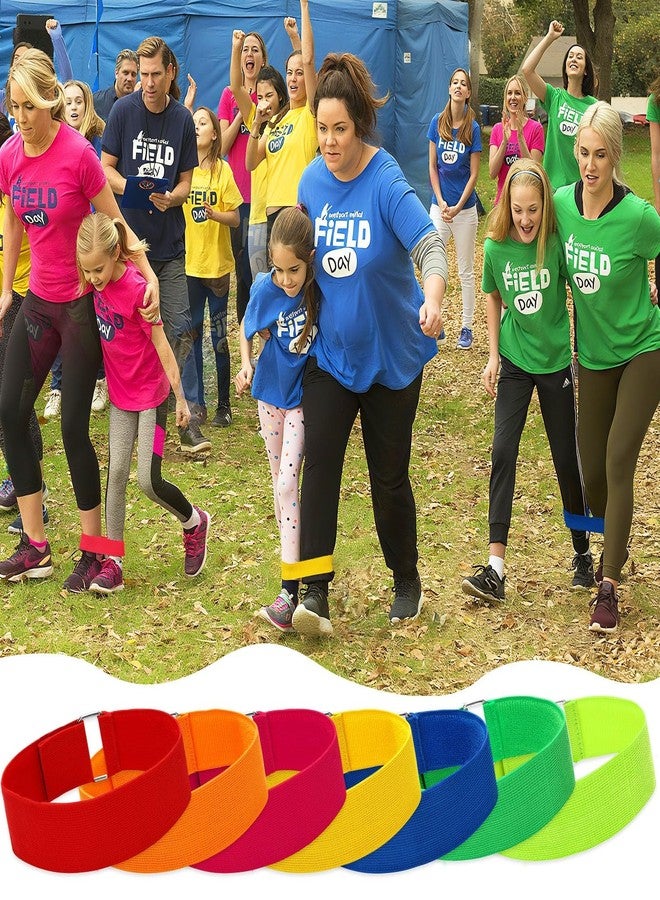 Augshy 12Pcs 3 Legged Race Bands,Three Legged Bands for Relay Race Game Carnival Field Day Backyard Game Party Supplies - Image 3