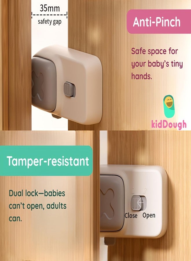 KidDough Baby Safety Finger Pinch Door Stopper, Double Safety Lock, Protection from Door Slamming & Accidental Lock, 1 pc - Image 2