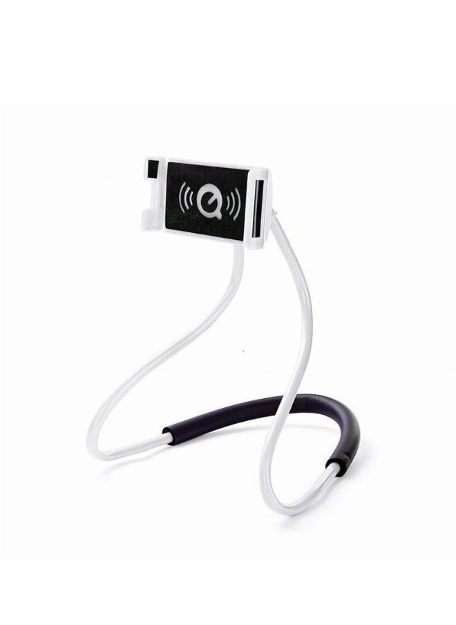 ShebSheb - Universal Smartphone Holder Hanging Phone Stand On The Neck Flexible Lazy Bracket That Can Rotate Freely(White） - Image 1
