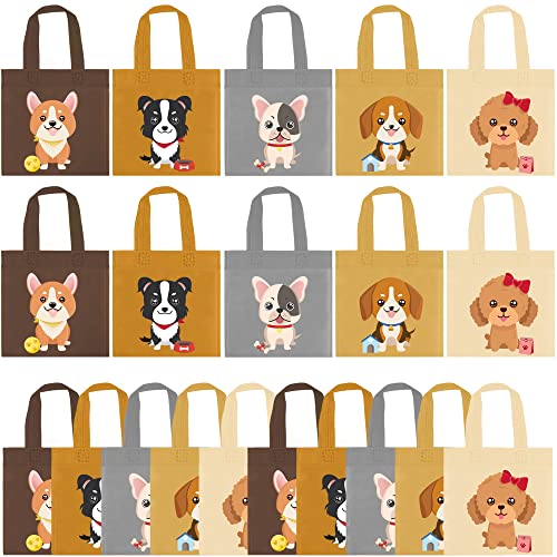 BANBALLON 20 PCS Dog Party Treat Bags - Puppy Non-Woven Goodie Bags for Kid & Baby Showers, Dog Theme Party Supplies - Image 1