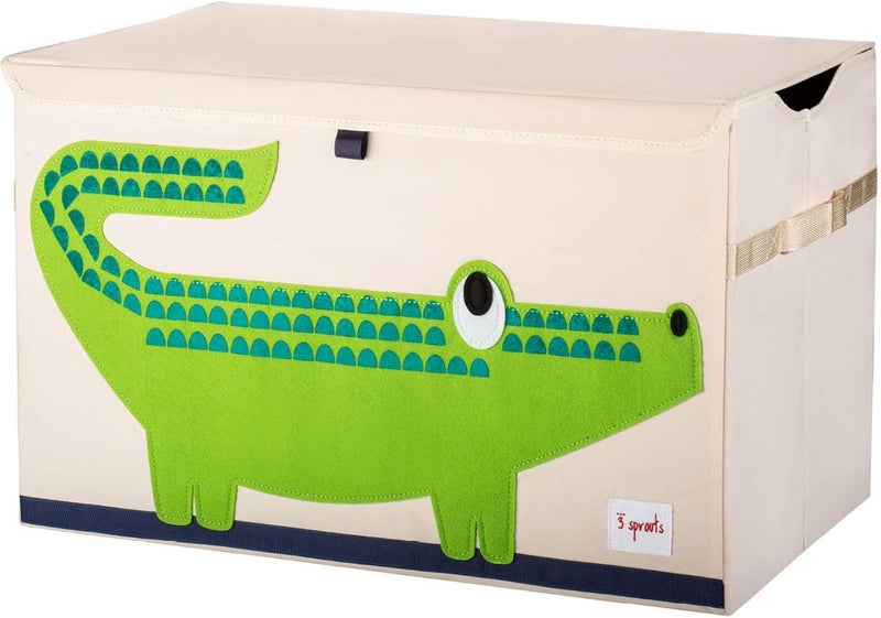 3 Sprouts Kids Toy Chest - Storage Trunk for Boys and Girls Room, Crocodile - Image 1