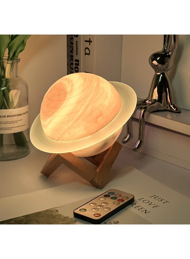 Planet Moon Music Night Light Bedside lamp, Bluetooth speaker, 8 adjustable LED night light modes Multiple ambient lighting settings Unisex birthday gift The perfect birthday present for her - Image 1