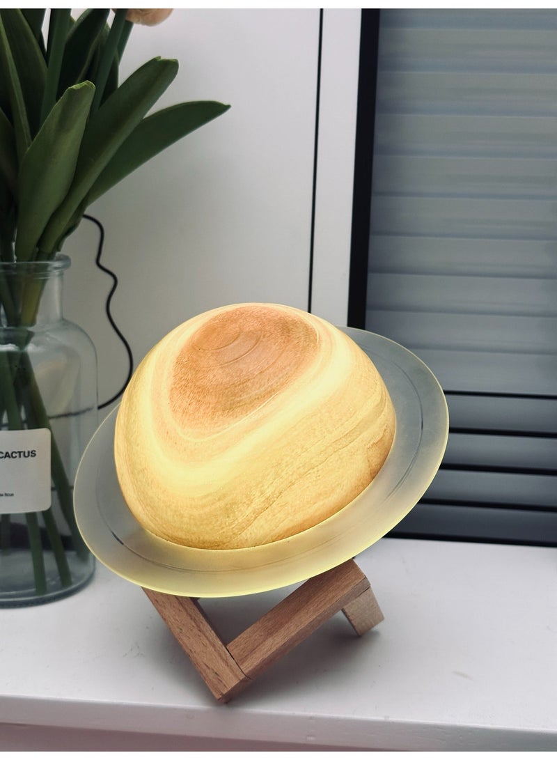 مصباح ليلي Planet Moon Music Night Light مصباح بجانب السرير، مكبر صوت Bluetooth، 8 أوضاع إضاءة ليلية LED قابلة للتعديل إعدادات إضاءة محيطة متعددة هدية عيد ميلاد للجنسين هدية عيد ميلاد مثالية لها - Image 4