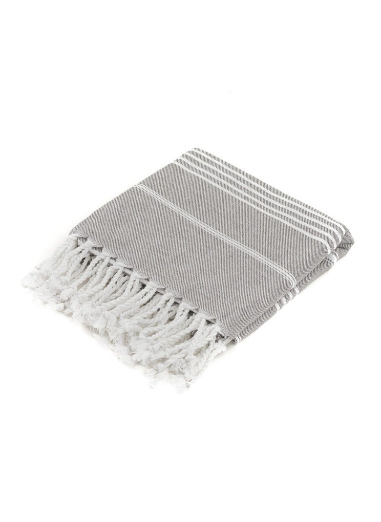 CONTEXT Style and Functionality Turkish Peshtemal Towels: 100% Organic Cotton | Prewashed & Versatile for Bath, Pool, Beach, and Spa - 40x70 Inches (Dark Gray)  - Image 3