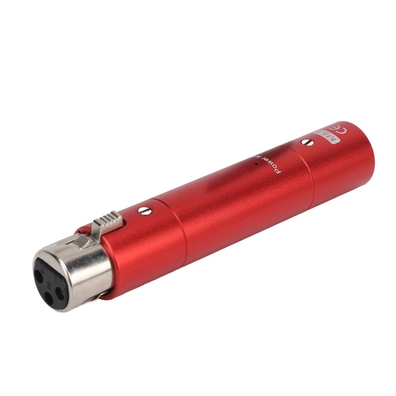 Red Inline Microphone Preamp with 28dB Gain for Lossless Amplification Live Streaming Broadcasting - Image 3