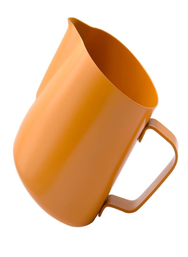 Hoshen 400ML Stainless Steel Frothing Cup, Milk Frothing Cup, Latte Art Cup, Espresso Latte Cappuccino Steaming Cup，Yellow - Image 1
