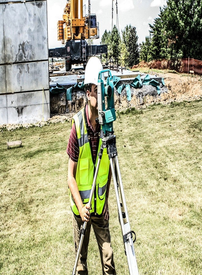 راديانس سترة أمان راديانز - SV592Z-G SV59-2ZGD-3X من الفئة 2 شديدة التحمل للمساحين، شبك أخضر سادة، مقاس 3 كبير جدًا - Image 3