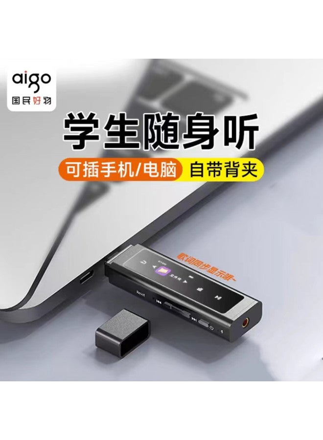 aigo مشغل Mp3 بشاشة تعمل باللمس مع اتصال سماعة الرأس، مشغل موسيقى مخصص، مصمم لطلاب المدارس الثانوية، مشغل صوت محمول للطلاب - Image 2