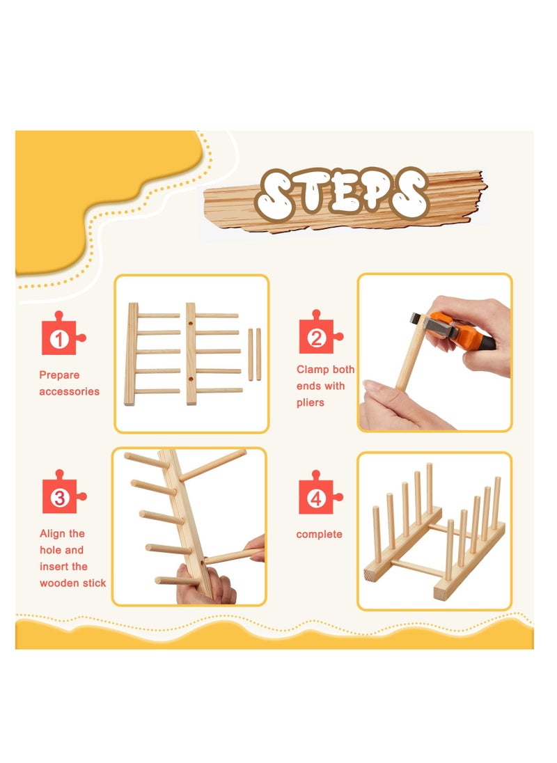 SYOSI - NALACAL 2 Pcs Wooden Puzzle Display Stand Jigsaw Puzzle Holder Rack, Puzzle Storage Rack Organizer Shelf for Adults Craft Collection Lovers - Image 1