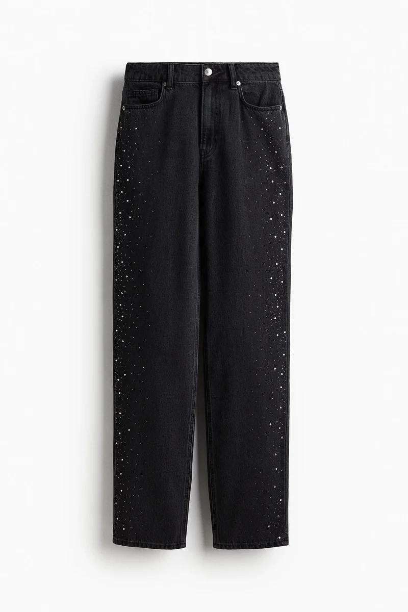اتش اند ام Rhinestone-embellished jeans