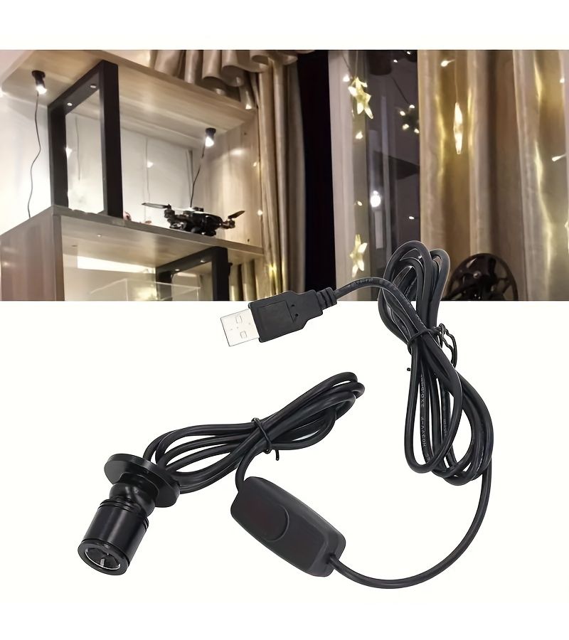 5 فولت USB LED سبوت لايت صغير مجموعة من 5 قطع لون أسود أخضر فاتح - Image 4