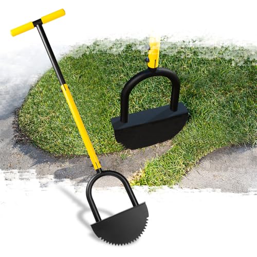 BlumeTrec Manual Edger Lawn Tool with 38"-42" Adjustable Length, Saw-Tooth Border Edger with Wide Footplate Manganese Steel Blade, Garden Edging Tool for Flower Beds, Landscaping, Sidewalks, Yard - Image 1