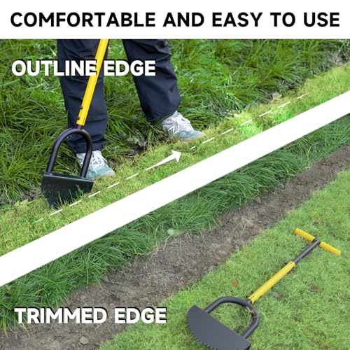 BlumeTrec Manual Edger Lawn Tool with 38"-42" Adjustable Length, Saw-Tooth Border Edger with Wide Footplate Manganese Steel Blade, Garden Edging Tool for Flower Beds, Landscaping, Sidewalks, Yard - Image 5